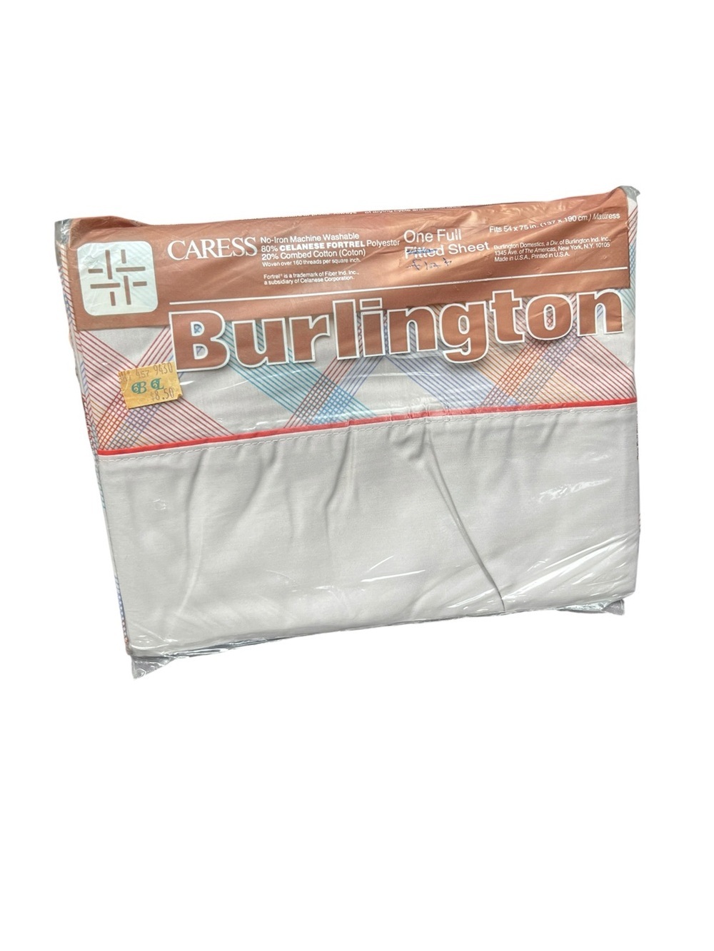 NWT Vintage Burlington Caress One Full Fitted Sheet